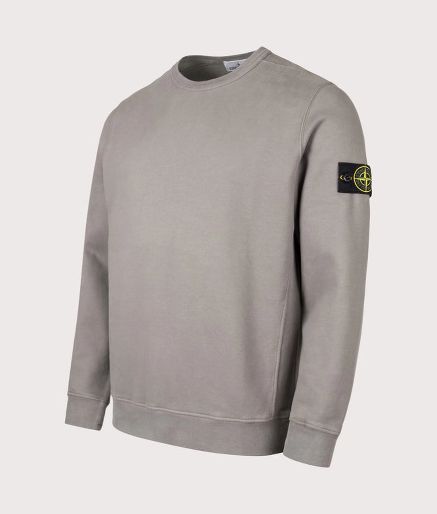 Stone Island Mens Brushed Organic Cotton Sweatshirt